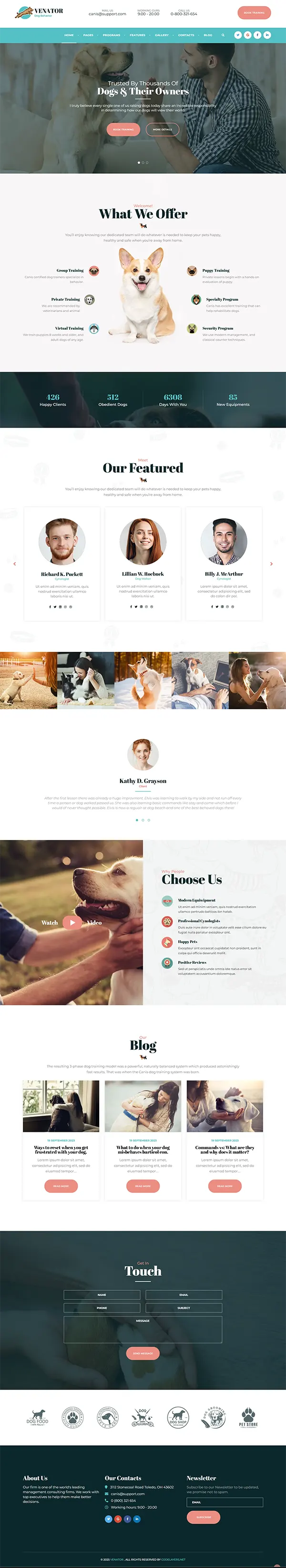 Venator - Joomla 6 Dog Behavior Training Template | Pet Care